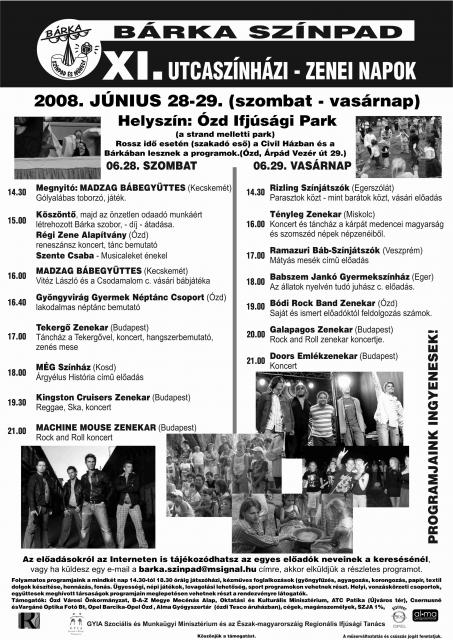 XI. Utcaszínházi Zenei Napok