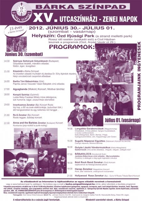 Utcaszínház 2012
